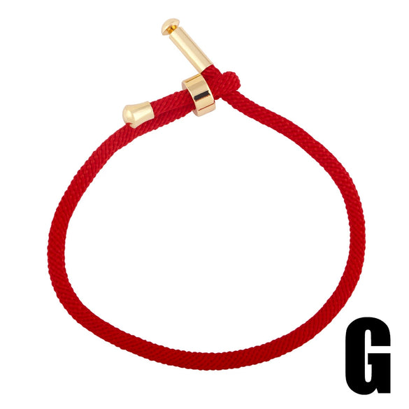 Wholesale Jewelry Minimalist Heart Shape Copper Electroplated Hand Woven Bracelet