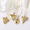 Wholesale Jewelry Minimalist Heart Shape Copper Goldplated Pendant Necklace O Chain For Women
