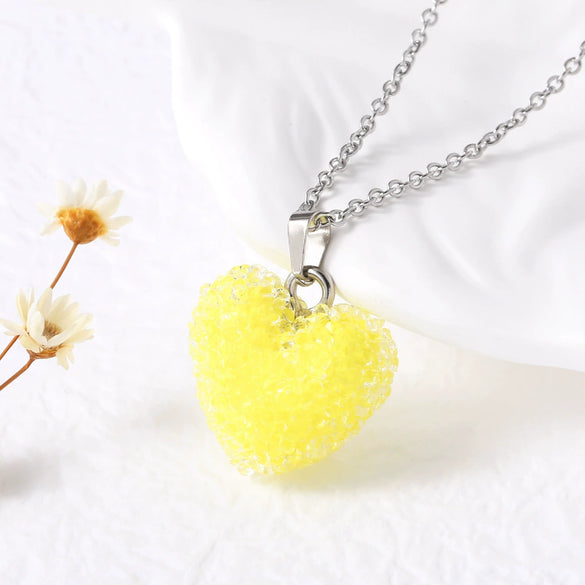 Wholesale Jewelry Minimalist Heart Shape Copper Pendant Necklace Gold Plated O Chain For Women