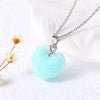 Wholesale Jewelry Minimalist Heart Shape Copper Pendant Necklace Gold Plated O Chain For Women