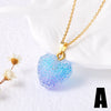 Wholesale Jewelry Minimalist Heart Shape Copper Pendant Necklace With Gold Plated O Chain