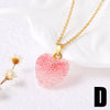 Wholesale Jewelry Minimalist Heart Shape Copper Pendant Necklace With Gold Plated O Chain
