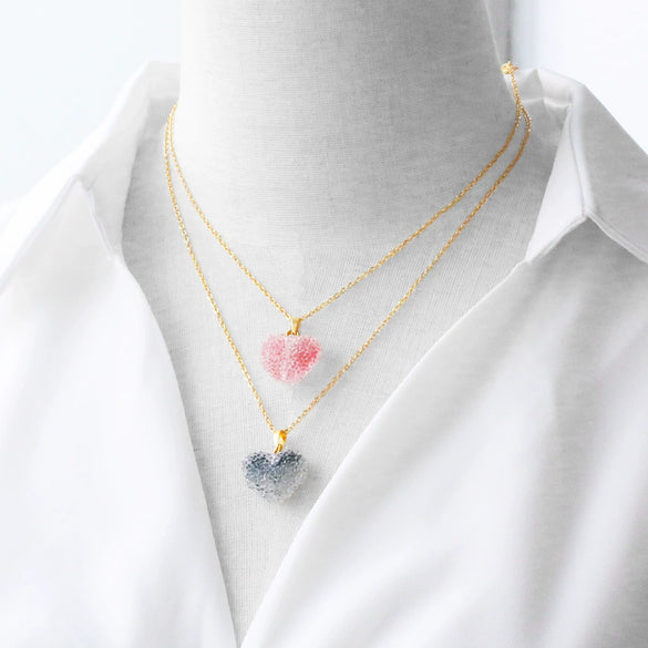 Wholesale Jewelry Minimalist Heart Shape Copper Pendant Necklace With Gold Plated O Chain