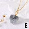 Wholesale Jewelry Minimalist Heart Shape Copper Pendant Necklace With Gold Plated O Chain