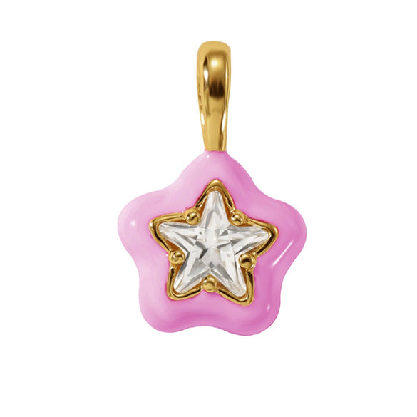 Wholesale Jewelry Minimalist Love Flower Geometric Copper O Word Chain Pendant Necklace Gold Plated