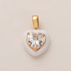 Wholesale Jewelry Minimalist Love Flower Geometric Copper O Word Chain Pendant Necklace Gold Plated