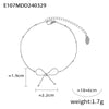 Wholesale Jewelry Minimalist Niche Cold Style Geometric Bow Pendant 316L Stainless Steel Gold Plated Chain