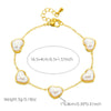 Wholesale Jewelry Minimalist Style Love Drops Bells Pattern Stainless Steel Electroplated Ochain Bracelet Earrings Necklace Set For Women