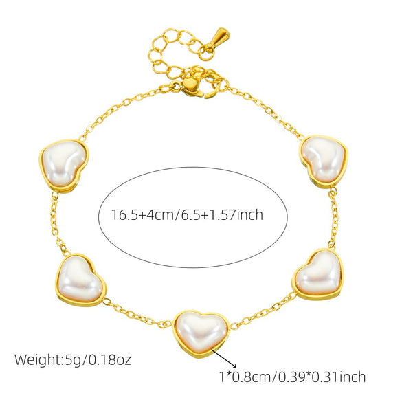 Wholesale Jewelry Minimalist Style Love Drops Bells Pattern Stainless Steel Electroplated Ochain Bracelet Earrings Necklace Set For Women