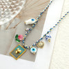 Wholesale Jewelry Minimalist Titanium Steel Ocean Woven Necklace With Colorful Shell Pendants Geometric Animal Zodiac Electroplating
