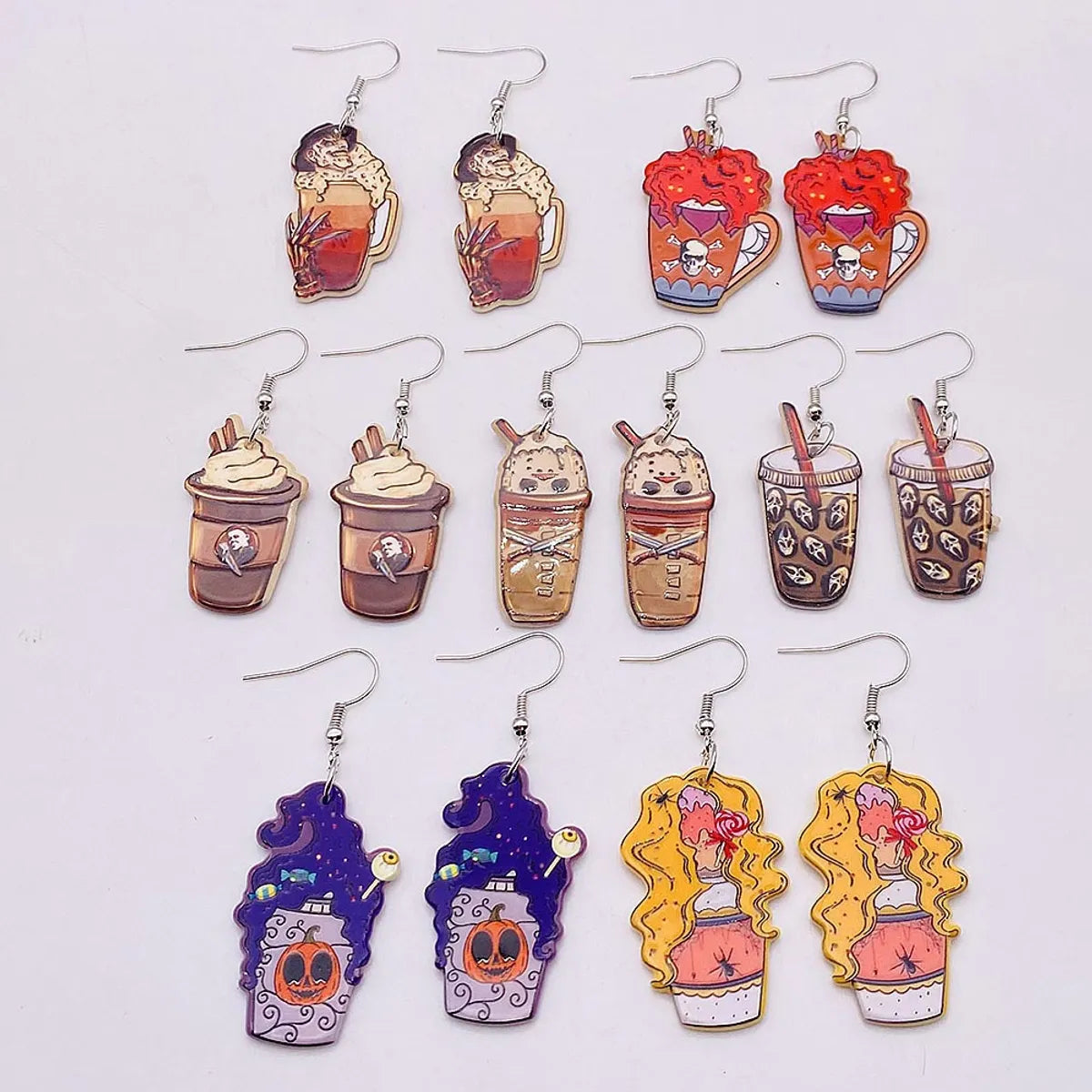 Wholesale Jewelry Modern Style Cartoon Character Fruit Heart Shape Arylic Drop Earrings