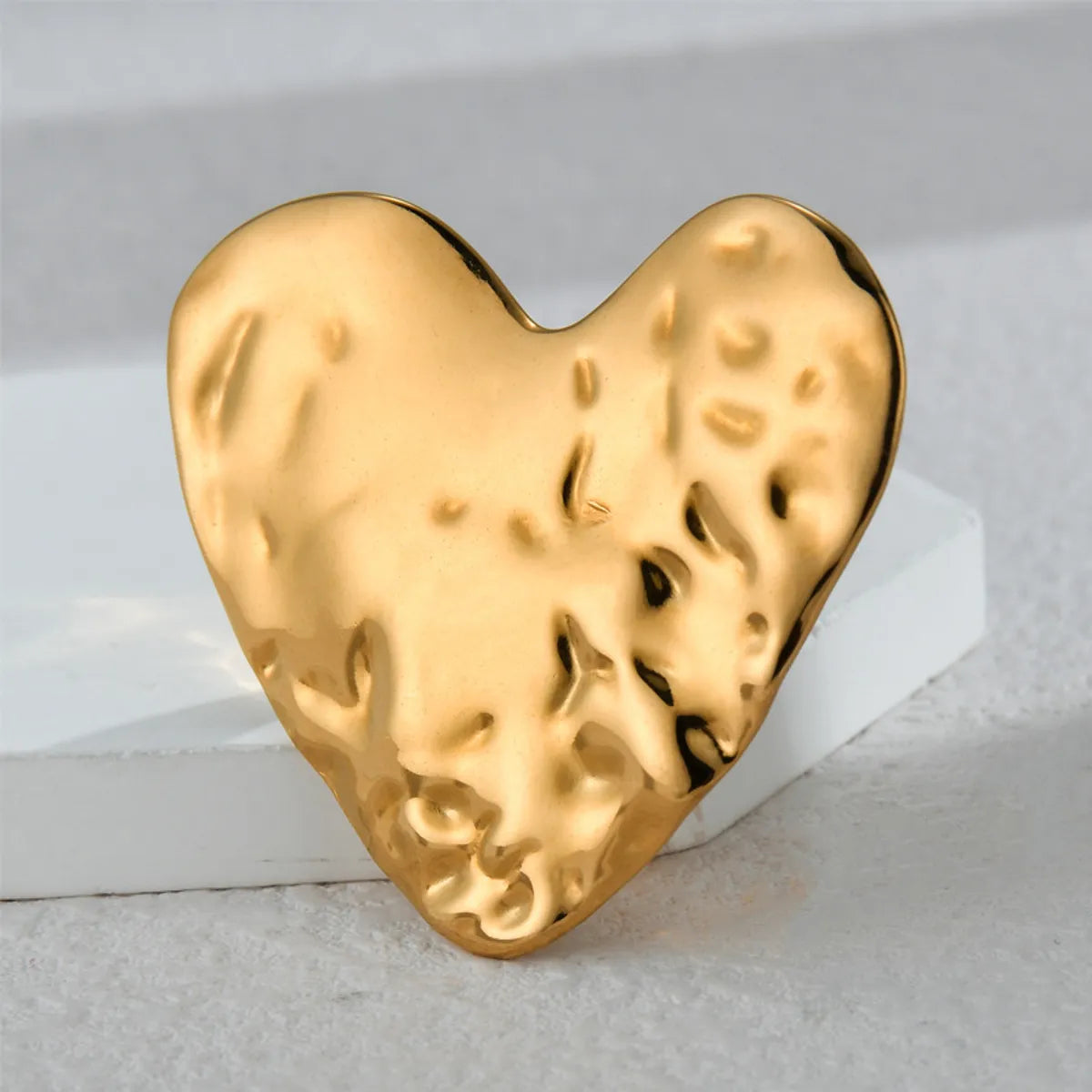 Wholesale Jewelry Modern Style Classic Style Heart Shape Flower 304 Stainless Steel Plating Rings Earrings