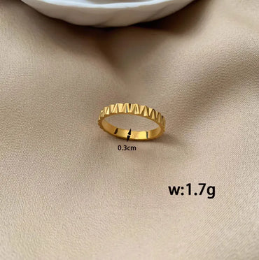 Wholesale Jewelry Modern Style Classic Style Heart Shape Solid Color 304 Stainless Steel Titanium Steel 18K Gold Plated Plating Rings