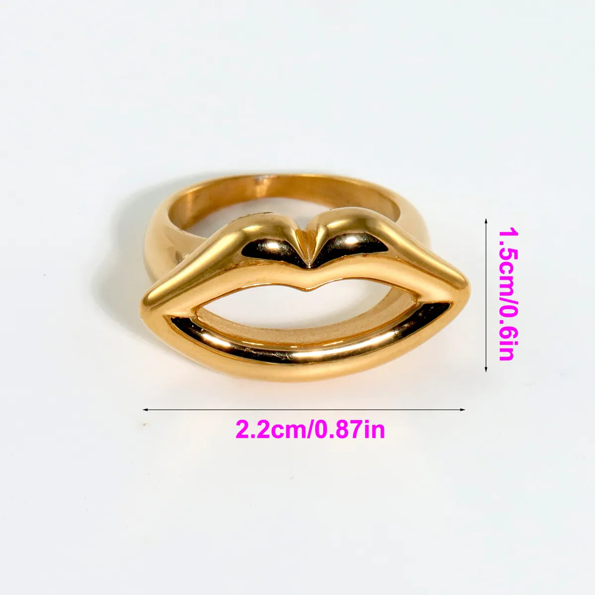 Wholesale Jewelry Modern Style Classic Style Water Droplets Solid Color 316L Stainless Steel  Artificial Pearls 18K Gold Plated Plating Inlay Open Rings