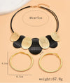 Wholesale Jewelry Modern Style Round Alloy Rhinestones Inlay Earrings Necklace