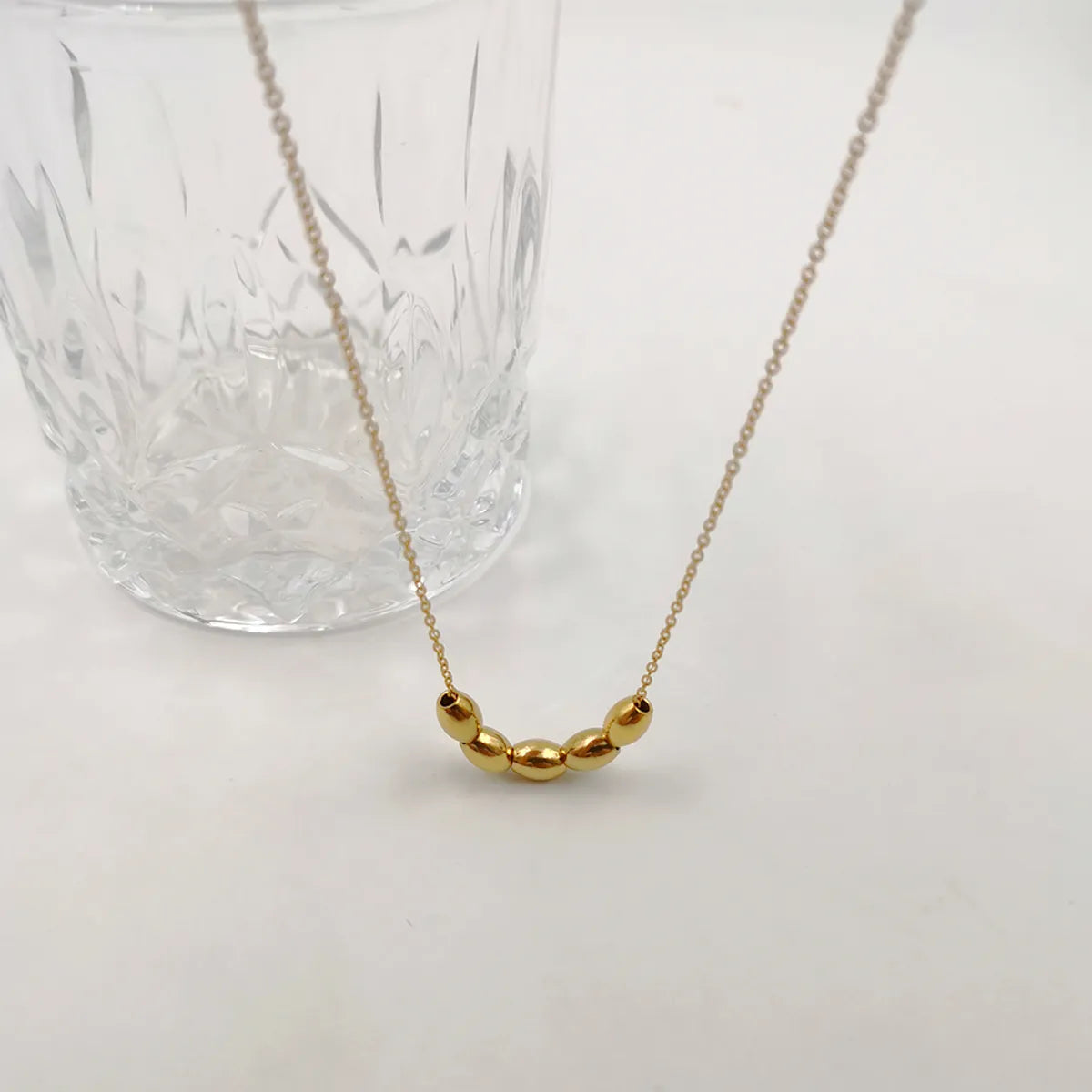 Wholesale Jewelry Modern Style Simple Style Classic Style Geometric 304 Stainless Steel Titanium Steel Gold Plated Pendant Necklace