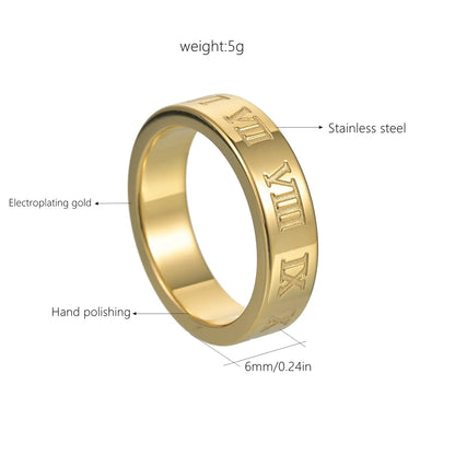 Wholesale Jewelry Modern Style Simple Style Solid Color 304 Stainless Steel Rings