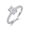 Wholesale Jewelry Moissanite Ring 925 Silver Geometric Style Set With Diamonds