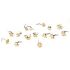 Wholesale Jewelry Moon Star Flower Shape Inlaid Zircon Stainless Steel Nose Ring Gooddiy