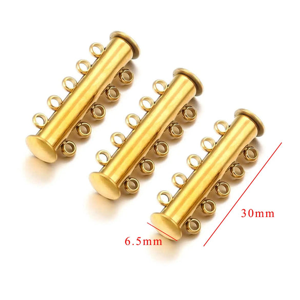 Wholesale Jewelry Multilayer Magnet Buckle Cylindrical Stainless Steel Magnetic Buckle With Electroplating And Round Design
