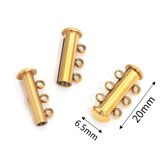 Wholesale Jewelry Multilayer Magnet Buckle Cylindrical Stainless Steel Magnetic Buckle With Electroplating And Round Design