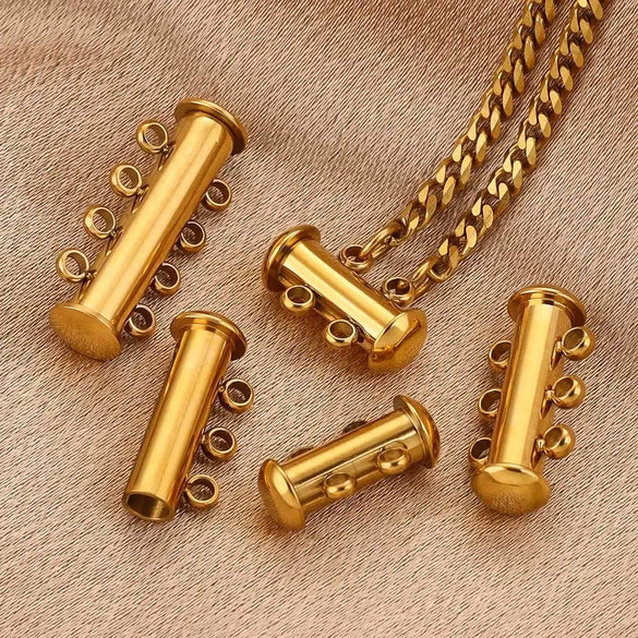 Wholesale Jewelry Multilayer Magnet Buckle Cylindrical Stainless Steel Magnetic Buckle With Electroplating And Round Design