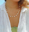 Wholesale Jewelry Natural Freshwater Pearl Geometric Heart Shape Handmade Necklace With Clavicle Bracelet For Women