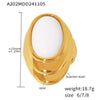 Wholesale Jewelry Natural Opal 316L Stainless Steel Women's Earrings And Ring Pvd Plated 18K True Gold Fashion Style