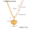 Wholesale Jewelry Natural Stone Beaded Geometric Handmade 316L Stainless Steel Necklace For Women