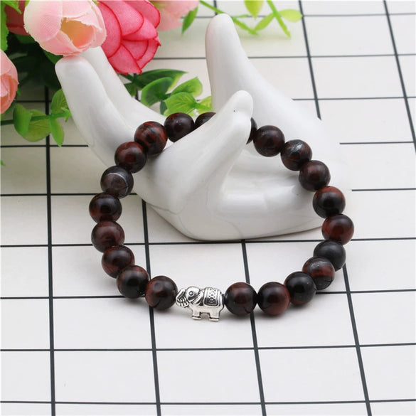 Wholesale Jewelry Natural Stone Elephant Beads Handmade Bracelet