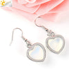 Wholesale Jewelry Natural Stone Heart Shape Minimalist Ladies Earrings