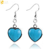 Wholesale Jewelry Natural Stone Heart Shape Minimalist Ladies Earrings