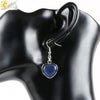 Wholesale Jewelry Natural Stone Heart Shape Minimalist Ladies Earrings