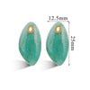 Wholesale Jewelry Natural Stone Pink Crystal Turquoise Stainless Steel Oval Pendant Necklace With Geometric Style And Electroplating Treatment