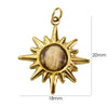 Wholesale Jewelry Natural Stone Stainless Steel Eight Mangxing Pendant Electroplated Necklace Earrings