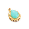 Wholesale Jewelry Natural Stone Stainless Steel Water Drop Oval Pendant Electroplated Bohemian Style Diy Jewelry Accessories