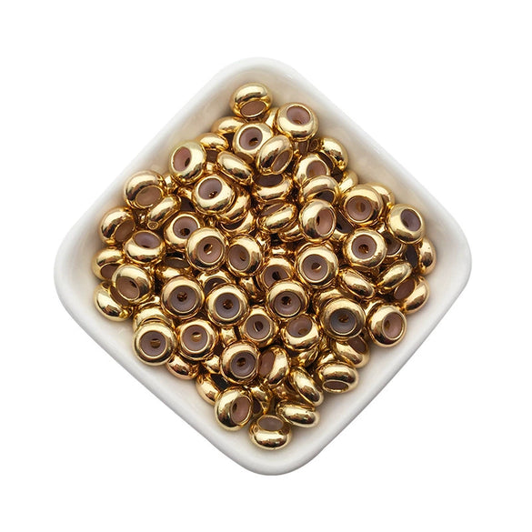 Wholesale Jewelry Natural Style Copper Electroplated Round Antislip Adjustment Bead Bracelet Necklace