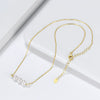 Wholesale Jewelry Natural Style S925 Sterling Silver Necklace With Freshwater Pearl And Geometric Pendant Electroplated