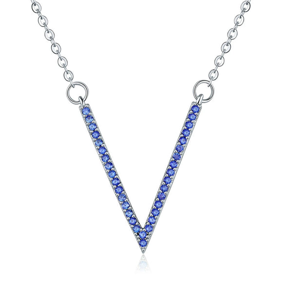 Wholesale Jewelry Necklace Light Luxury Environmental Protection Copper Microinlaid Zircon Clavicle Chain With Letters Pattern Electroplating