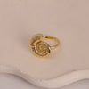 Wholesale Jewelry Niche Animal Style Geometric Copper Ring With Starfish Conch Pattern Electroplated For Women