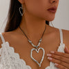 Wholesale Jewelry Niche Geometric Leather Wax Alloy Clavicle Chain With Electroplating