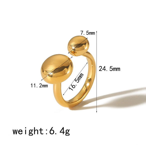 Wholesale Jewelry Niche Geometric Stainless Steel Open Ring For Women