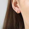 Wholesale Jewelry Niche Geometric 316L Stainless Steel Gold Plated Earrings For Women