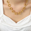Wholesale Jewelry Niche Geometric 316L Stainless Steel Gold Plated Round Bracelet Long Earrings
