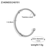Wholesale Jewelry Niche Geometric 316L Stainless Steel Open Bracelet With Electroplating And Multilayer Line Twist Design