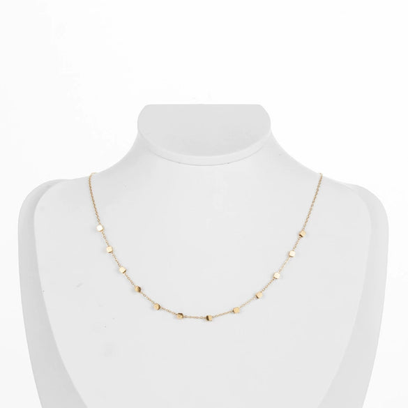 Wholesale Jewelry Niche Light Luxury Square Titanium Steel Necklace With Gold Plated Conventional Chain And Geometric Design