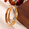Wholesale Jewelry Niche Simple 316L Stainless Steel Goldplated Bracelet With Carving And Geometric Roman Numerals Design