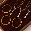 Wholesale Jewelry Niche Style 316L Stainless Steel Goldplated With Chain Pattern