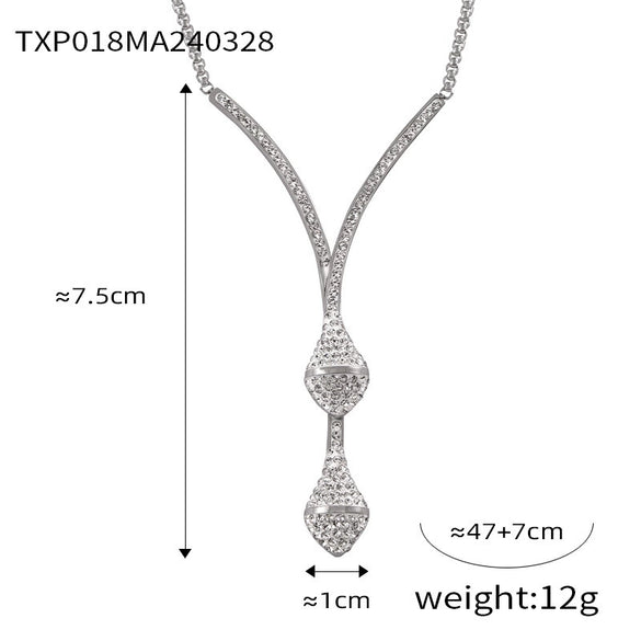 Wholesale Jewelry Niche Style 316L Stainless Steel Goldplated With Chain Pattern