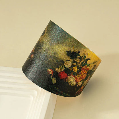 Wholesale Jewelry Nordic Style Classical Starry Sky Flower Landscape Alloy Lacquer Painting Cuff Bracelets